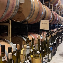Idaho wine bottles lined up at competition