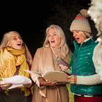 Christmas carolers at Kindred Vineyards