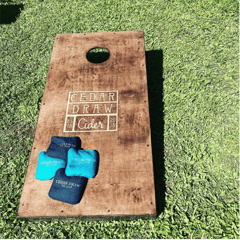 Cedar Draw Cider Cornhole summer games