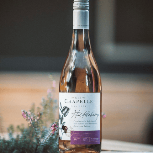 Bottle of Ste Chapelle’s Sparkling Wild Huckleberry