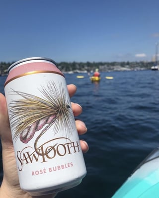 Sawtooth Canned Rose Bubbles_ Kayaking