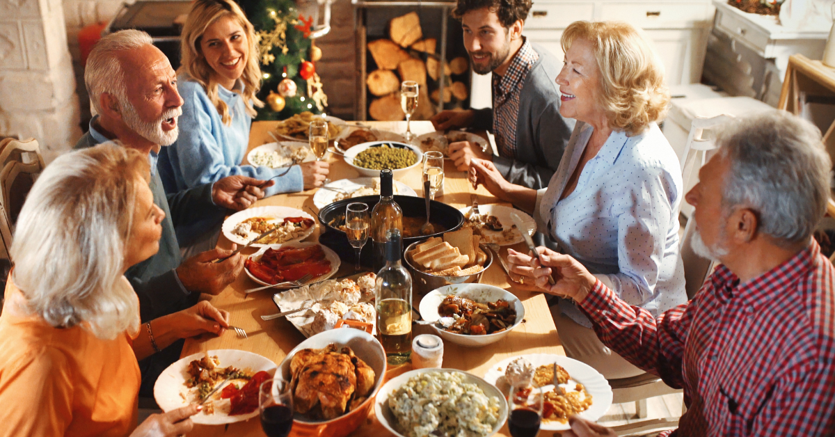 Family drinking Idaho low alcohol wine for the holidays